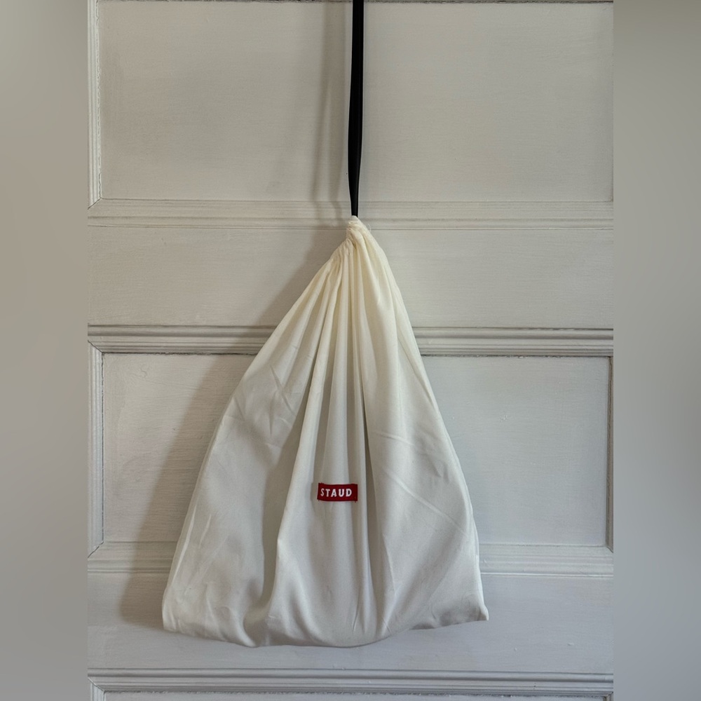 STAUD Moon Mini Split Leather Crossbody Bag Bordeaux - Picture 17 of 17